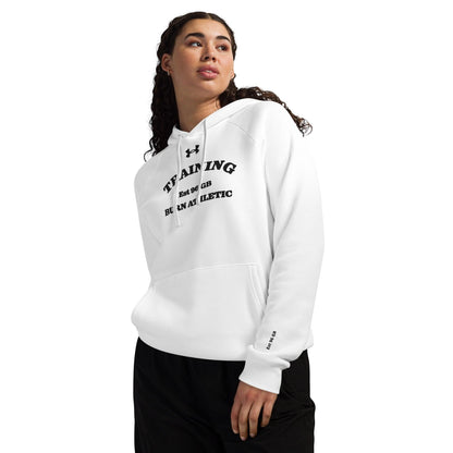 White, fully embroidered Under Armour® hoodie - BURN Athletic