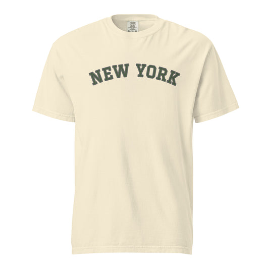 New York Ivory thick cotton-T-shirt