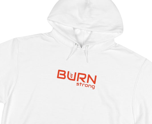 White-burn-strong-hoodie