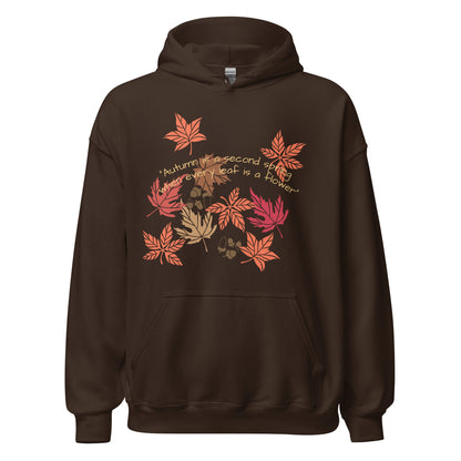 autumn  leaves heavy blend hoodie chocolate