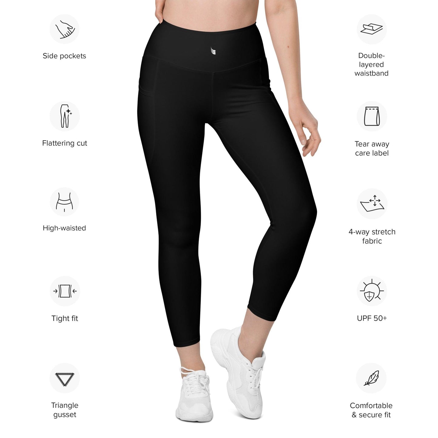 Back to Black, high waisted leggings with pockets. BURN athletic - BURN Athletic