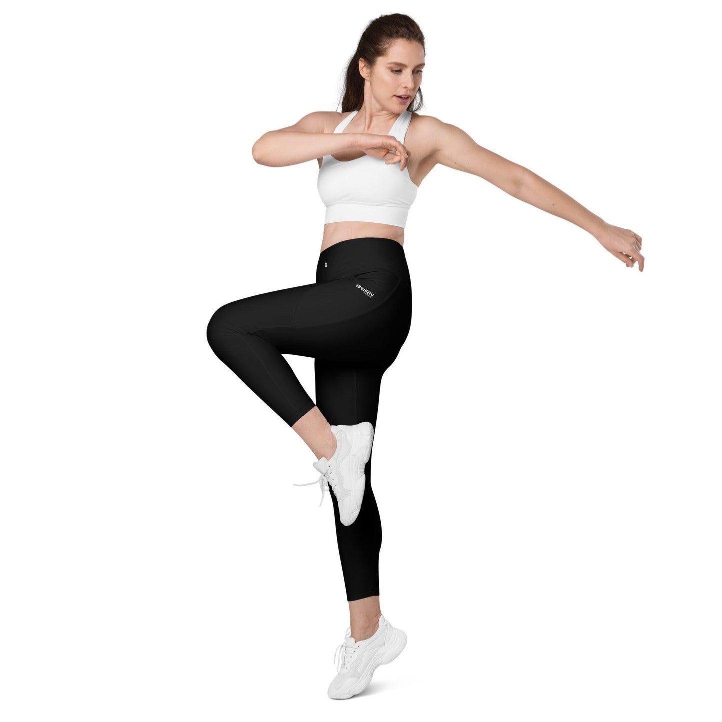 Back to Black, high waisted leggings with pockets. BURN athletic - BURN Athletic