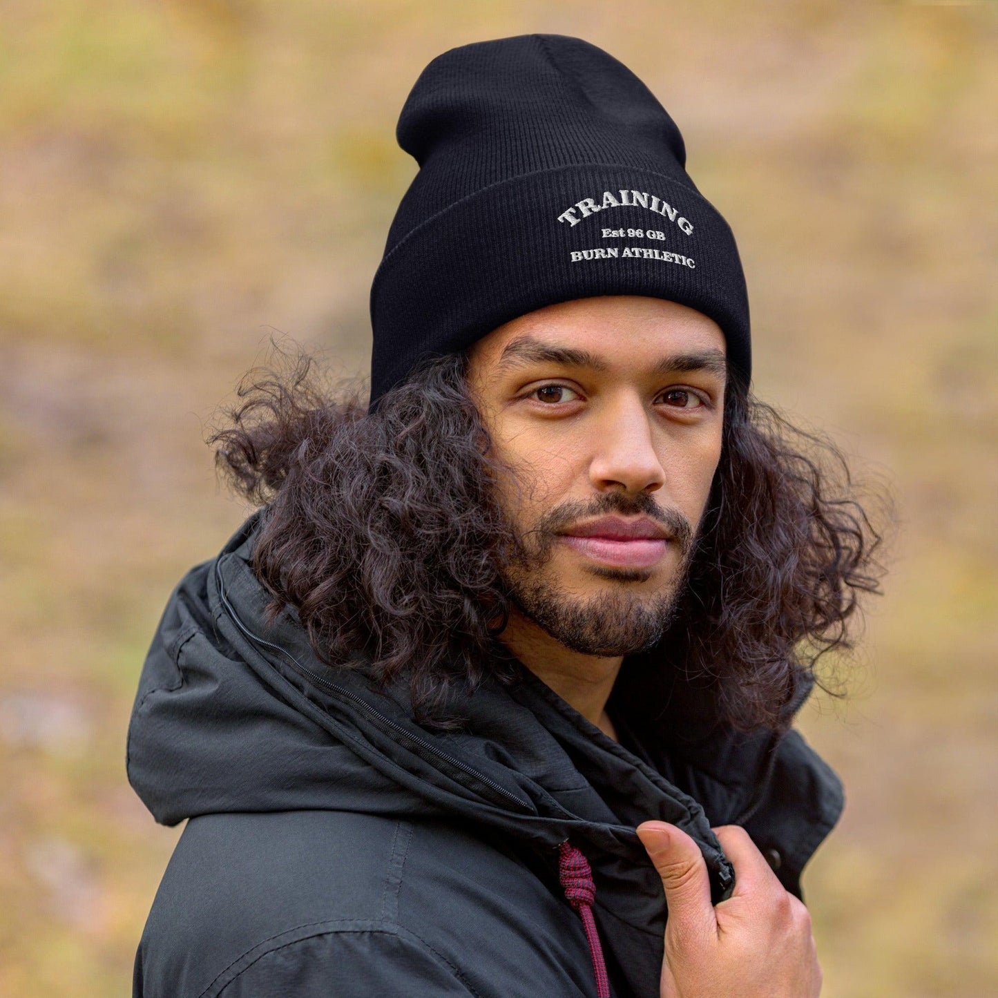 Cuffed Beanie, training. Fully embroidered - BURN Athletic