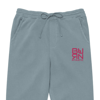 Celebrity lounging. Unisex sweatpants. Square BURN logo - BURN Athletic