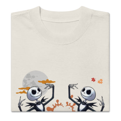 t-shirt faded bone halloween dancing ghosts