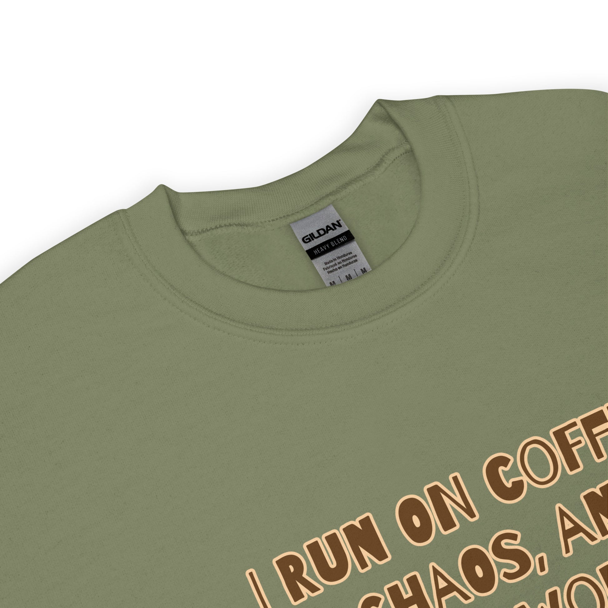 Unisex Sweatshirt. I run on coffee, chaos and cuss words - BURN Athletic