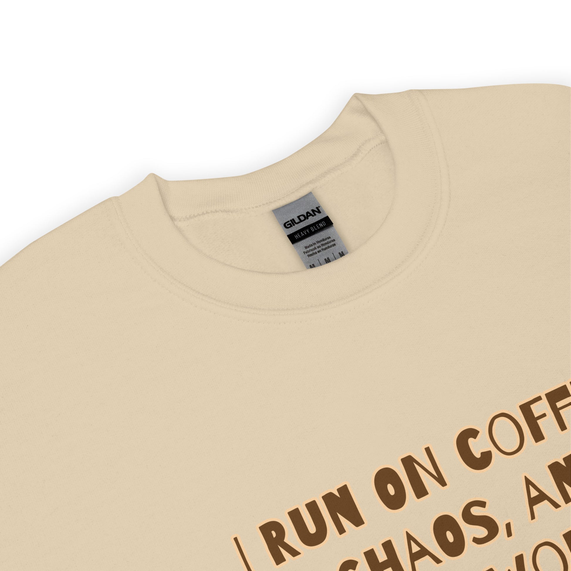 Unisex Sweatshirt. I run on coffee, chaos and cuss words - BURN Athletic