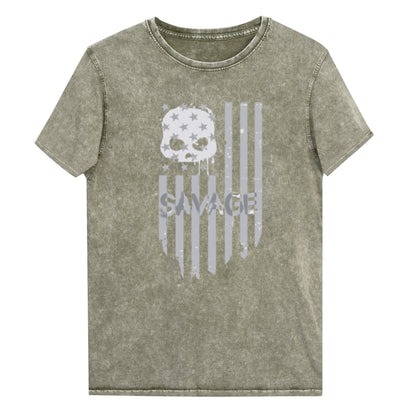 USA savage, unisex Denim T-Shirt - BURN Athletic