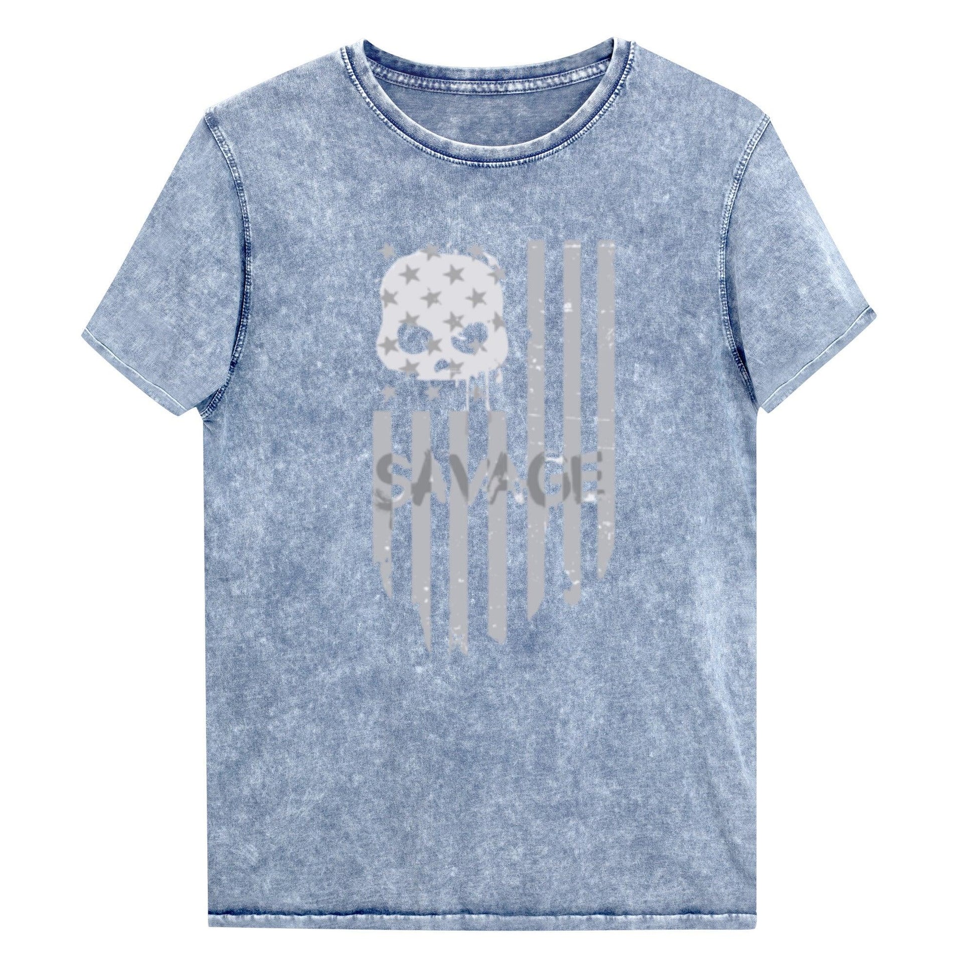 USA savage, unisex Denim T-Shirt - BURN Athletic