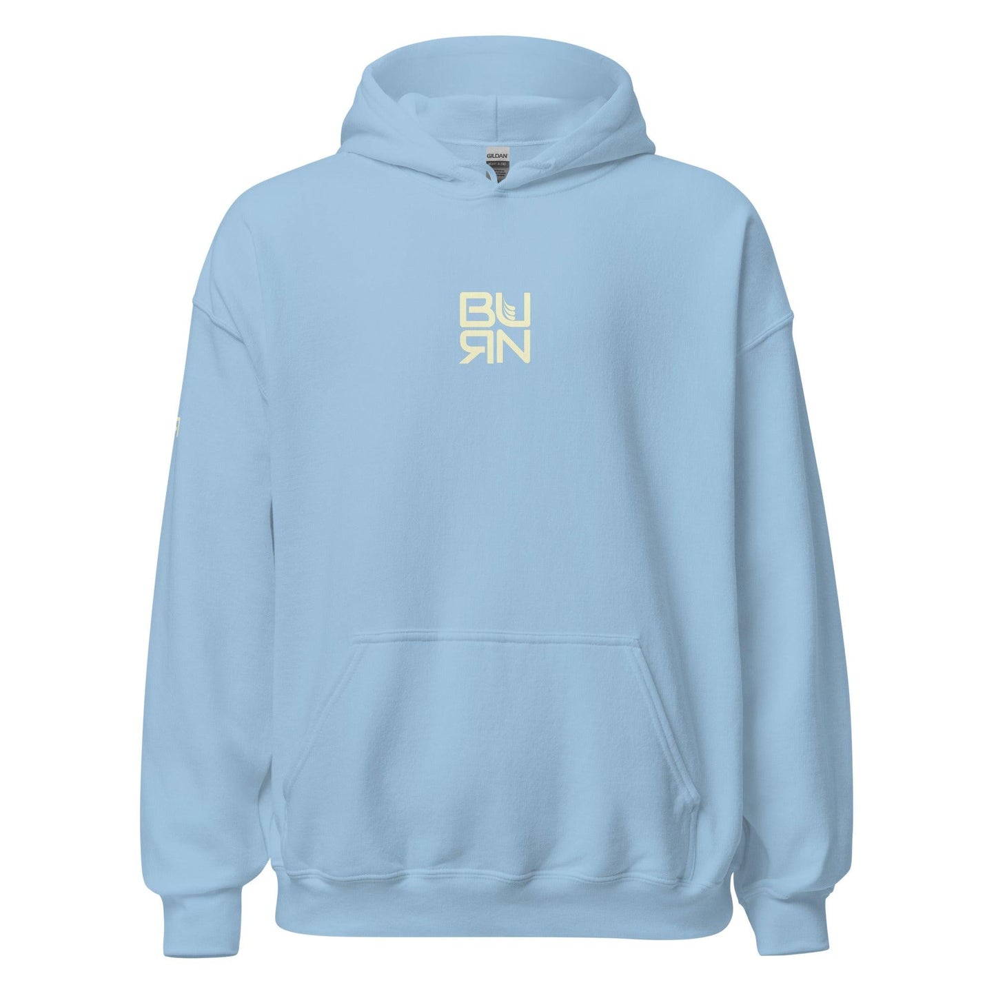 Unisex Hoodie, square burn design - BURN Athletic