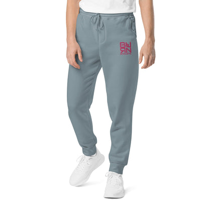 Celebrity lounging. Unisex sweatpants. Square BURN logo - BURN Athletic