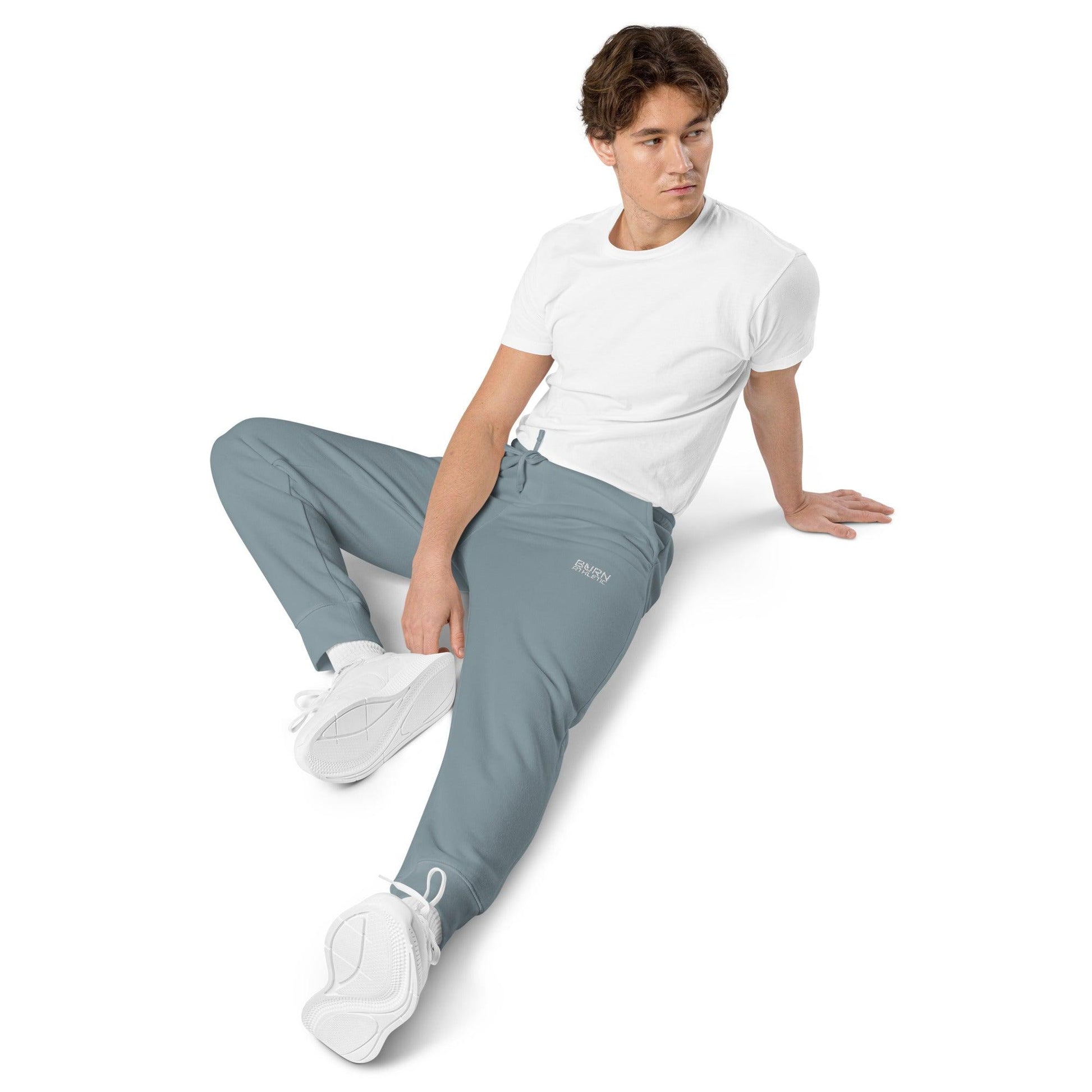 Celebrity lounging. Unisex sweatpants, embroidered BURN logo. - BURN Athletic