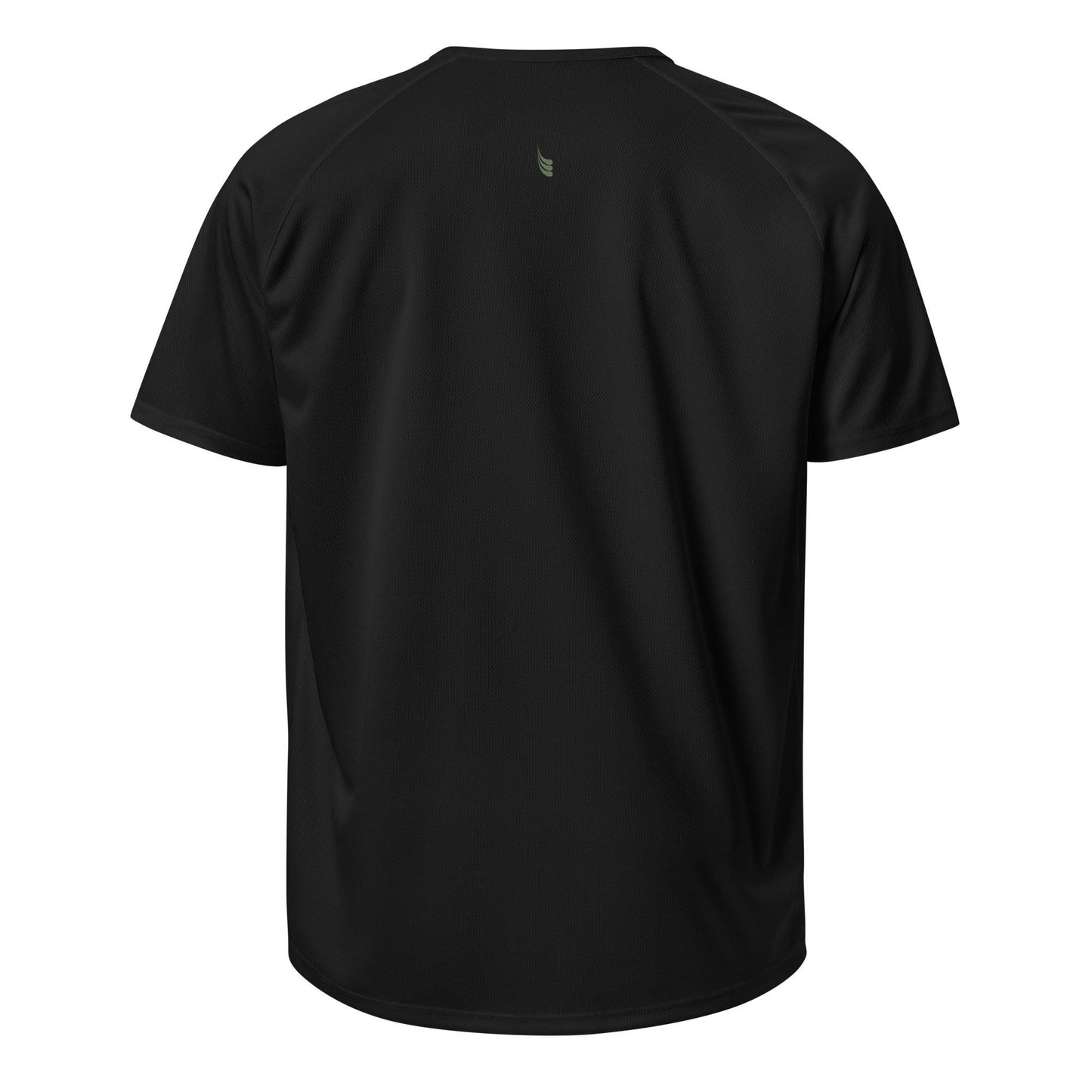 Unisex sports T-shirt. Black or White, Green BURN athletic logo - BURN Athletic