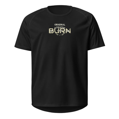 Unisex sports, power up, quick dry T-shirt. Distressed original - BURN Athletic