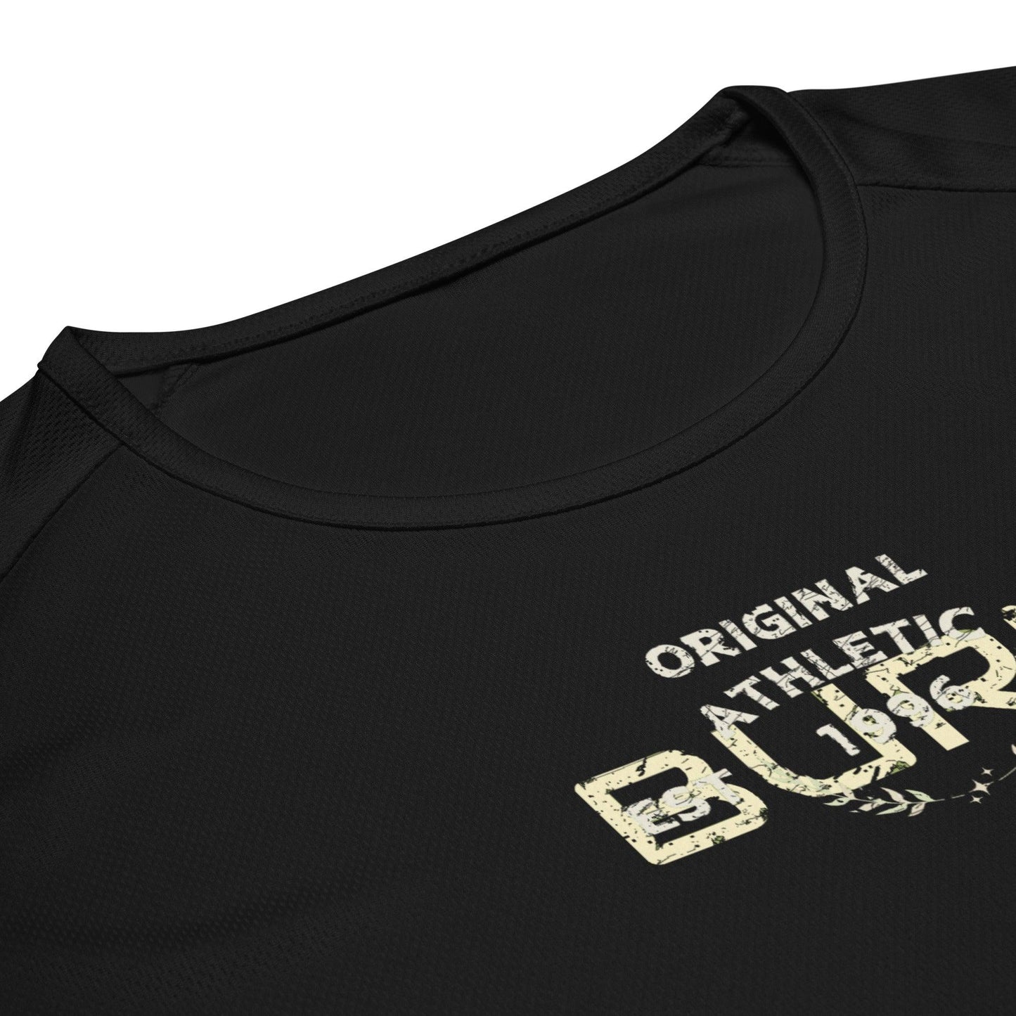 Unisex sports, power up, quick dry T-shirt. Distressed original - BURN Athletic