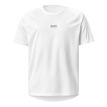 Unisex sports T-shirt. Black or White, Green BURN athletic logo - BURN Athletic