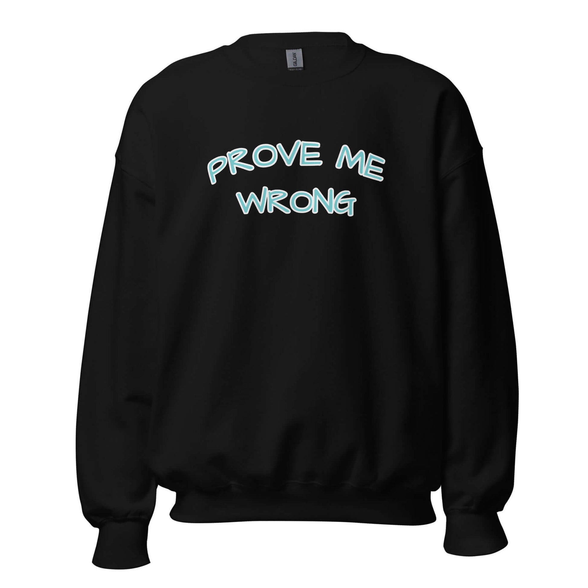 unisex crew neck sweatshirt black front