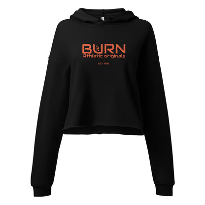 Crop hoodie. Distressed BURN athletic logo - BURN Athletic