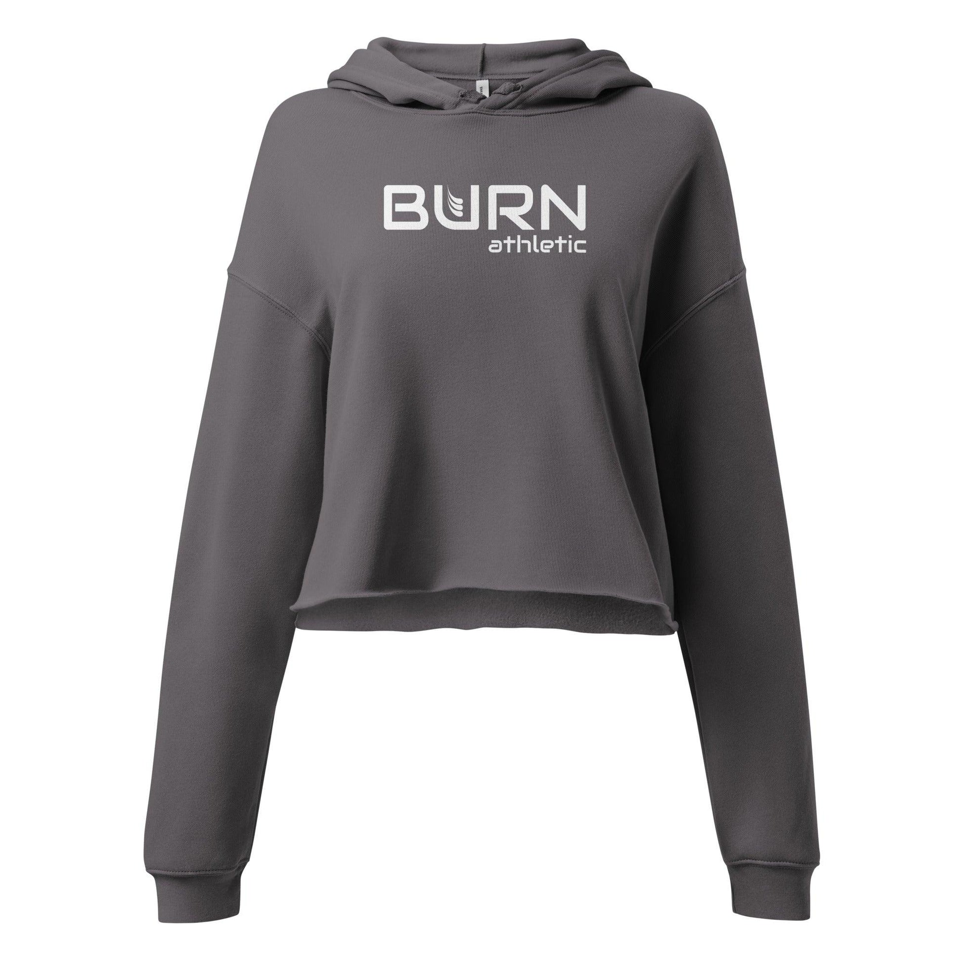 Crop top hoodie, Storm, military Green or Peach - BURN Athletic