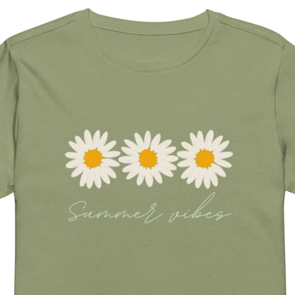 women's high waisted t-shirt artichoke daisy summer vibes