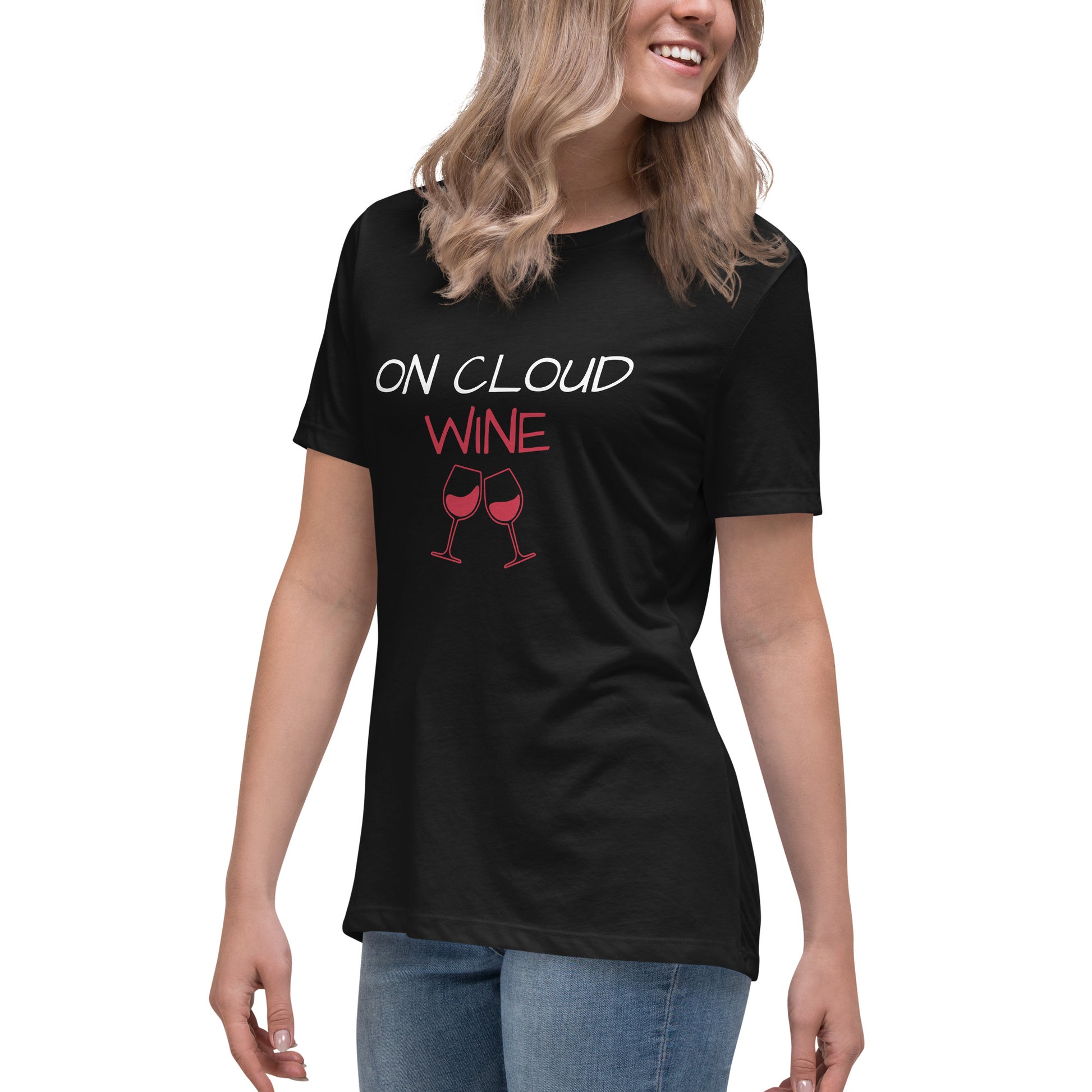 Women's Relaxed T-Shirt, on cloud wine - BURN Athletic