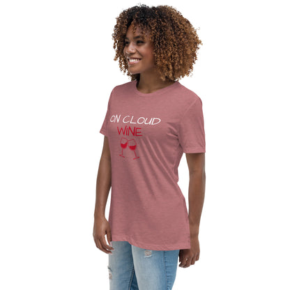 Women's Relaxed T-Shirt, on cloud wine - BURN Athletic